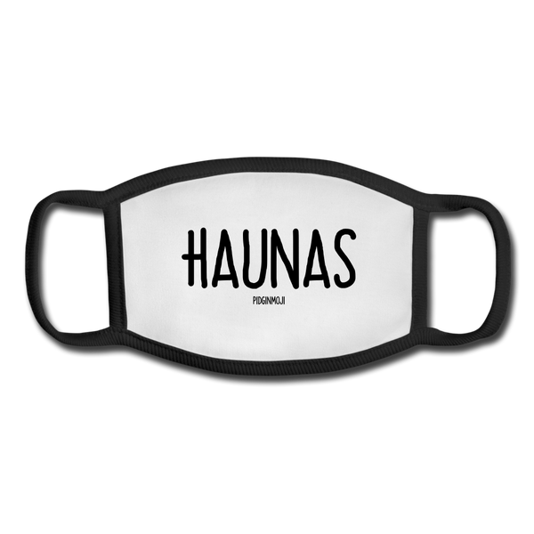 "HAUNAS" Pidginmoji Face Mask (White) - white/black