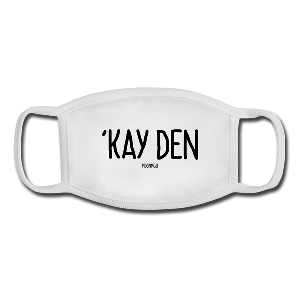 "'KAY DEN" Pidginmoji Face Mask (White) - white/white