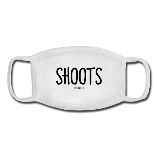 "SHOOTS" Pidginmoji Face Mask (White) - white/white