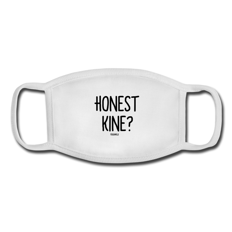 "HONEST KINE!" Pidginmoji Face Mask (White) - white/white