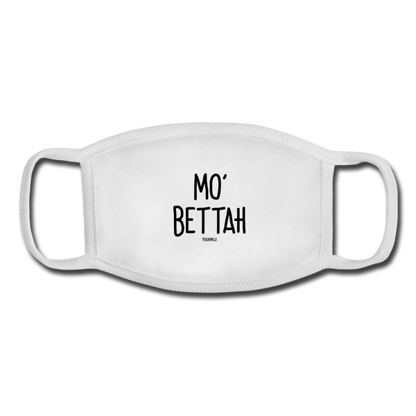 "MO' BETTAH" Pidginmoji Face Mask (White) - white/white