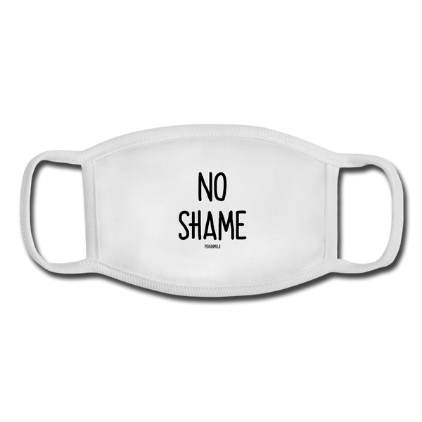 "NO SHAME" Pidginmoji Face Mask (White) - white/white