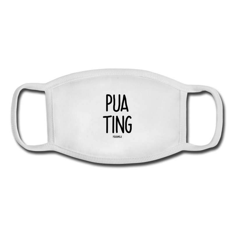 "PUA TING" Pidginmoji Face Mask (White) - white/white
