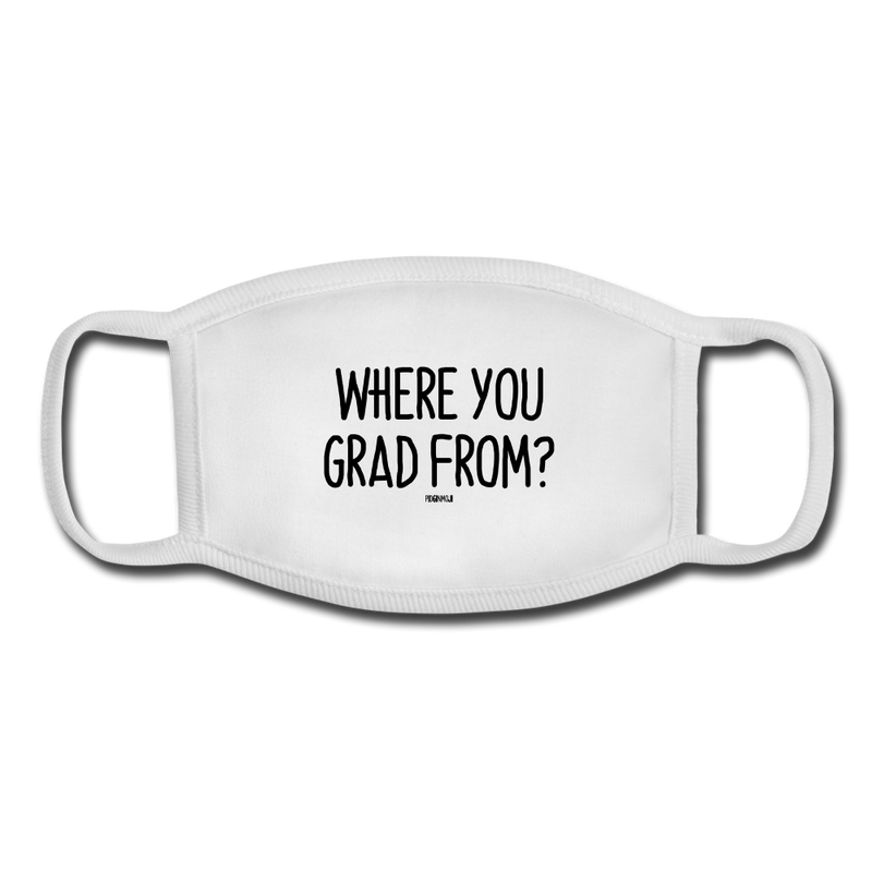 "WHERE YOU GARD FROM?" Pidginmoji Face Mask (White) - white/white