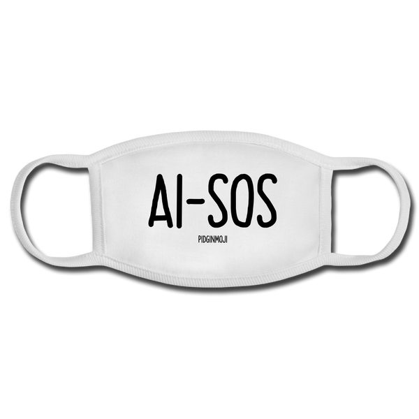 "AI-SOS" PIDGINMOJI FACE MASK FOR ADULTS (WHITE) - white/white