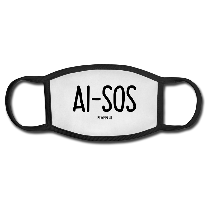 "AI-SOS" PIDGINMOJI FACE MASK FOR ADULTS (WHITE) - white/black