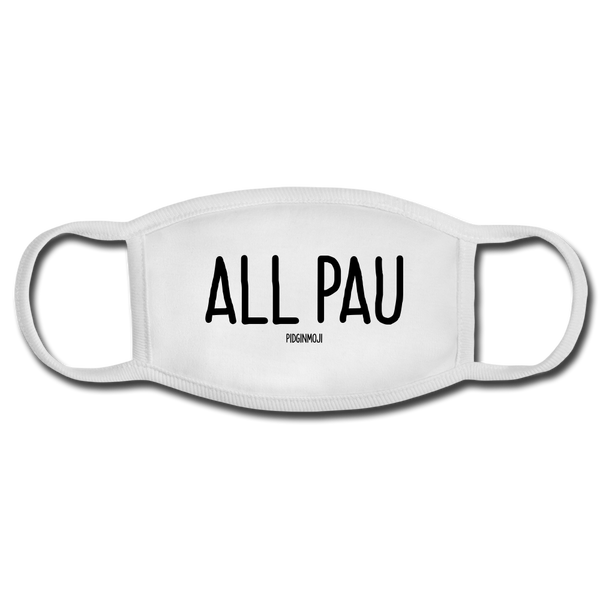 "ALL PAU" PIDGINMOJI FACE MASK FOR ADULTS (WHITE) - white/white