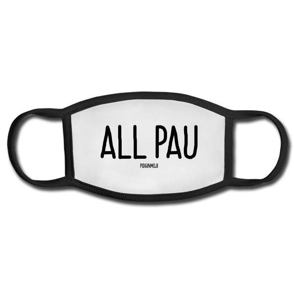"ALL PAU" PIDGINMOJI FACE MASK FOR ADULTS (WHITE) - white/black