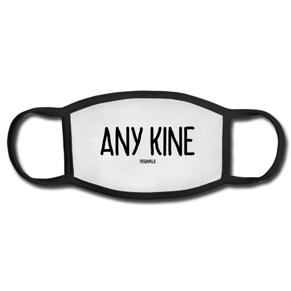 "ANY KINE" PIDGINMOJI FACE MASK FOR ADULTS (WHITE) - white/black