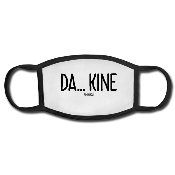 "DA... KINE" PIDGINMOJI FACE MASK FOR ADULTS (WHITE) - white/black