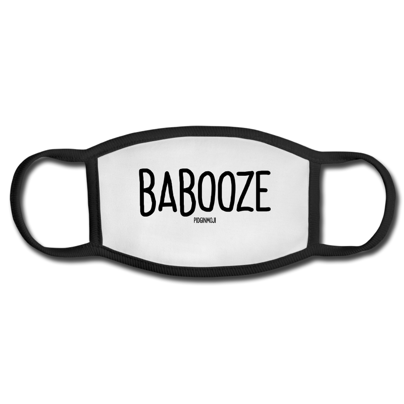 "BABOOZE" PIDGINMOJI FACE MASK FOR ADULTS (WHITE) - white/black