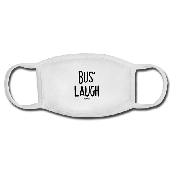 "BUS' LAUGH" PIDGINMOJI FACE MASK FOR ADULTS (WHITE) - white/white