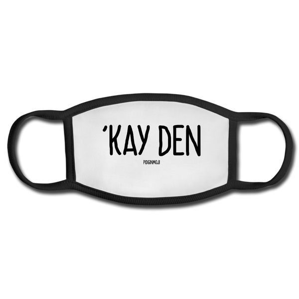 "KAY DEN" PIDGINMOJI FACE MASK FOR ADULTS (WHITE) - white/black