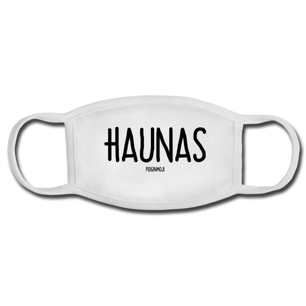 "HAUNAS" PIDGINMOJI FACE MASK FOR ADULTS (WHITE) - white/white