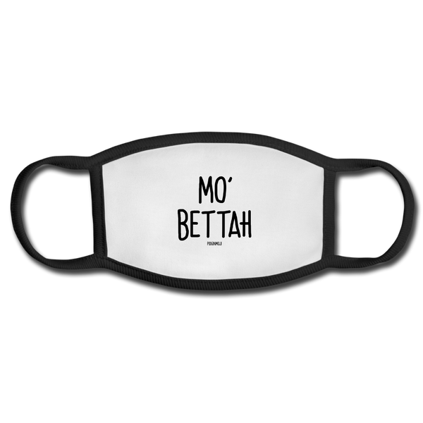 "MO' BETTAH" PIDGINMOJI FACE MASK FOR ADULTS (WHITE) - white/black
