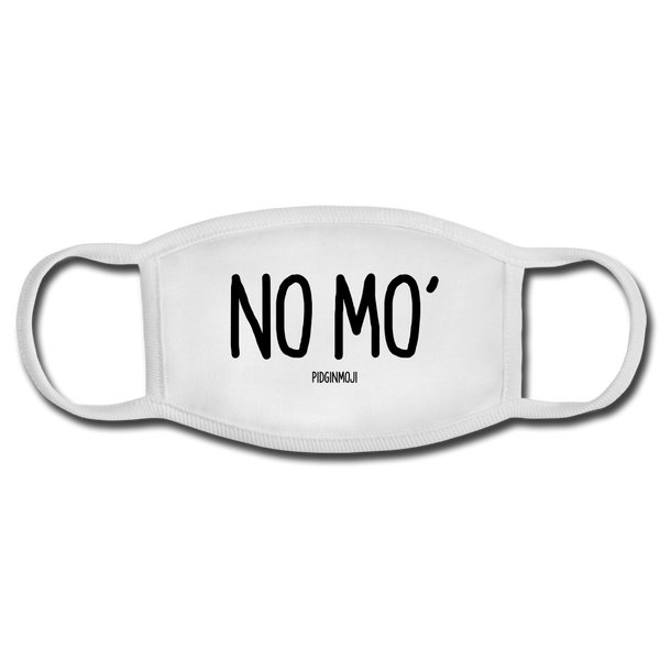 "NO MO'" PIDGINMOJI FACE MASK FOR ADULTS (WHITE) - white/white