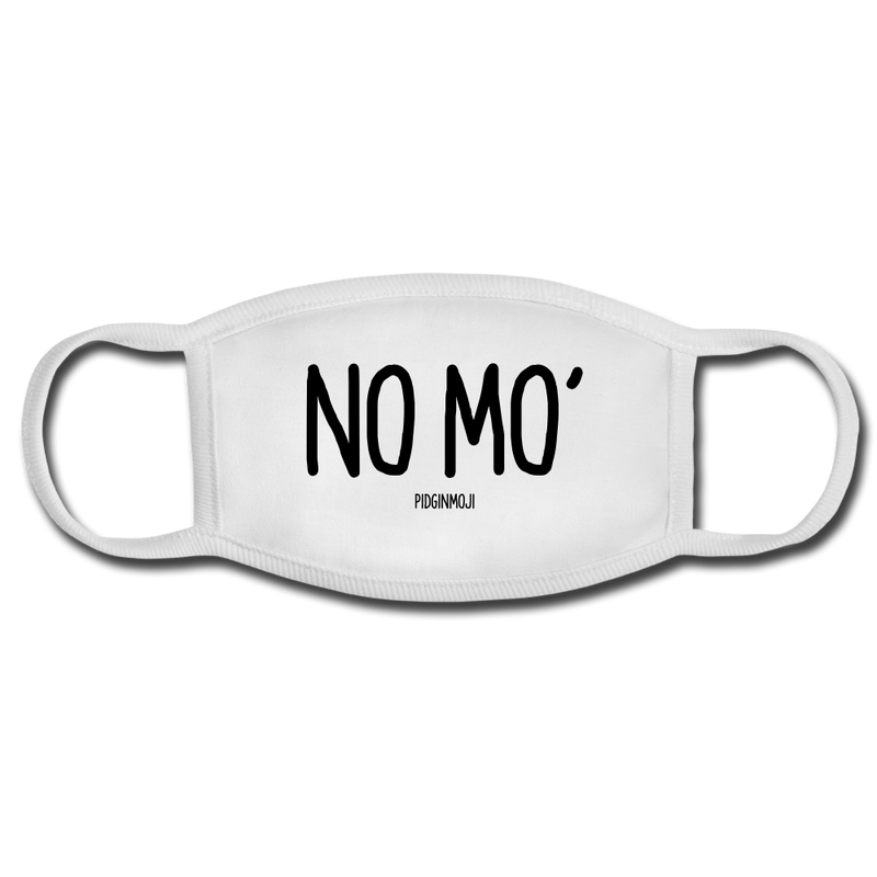 "NO MO'" PIDGINMOJI FACE MASK FOR ADULTS (WHITE) - white/white