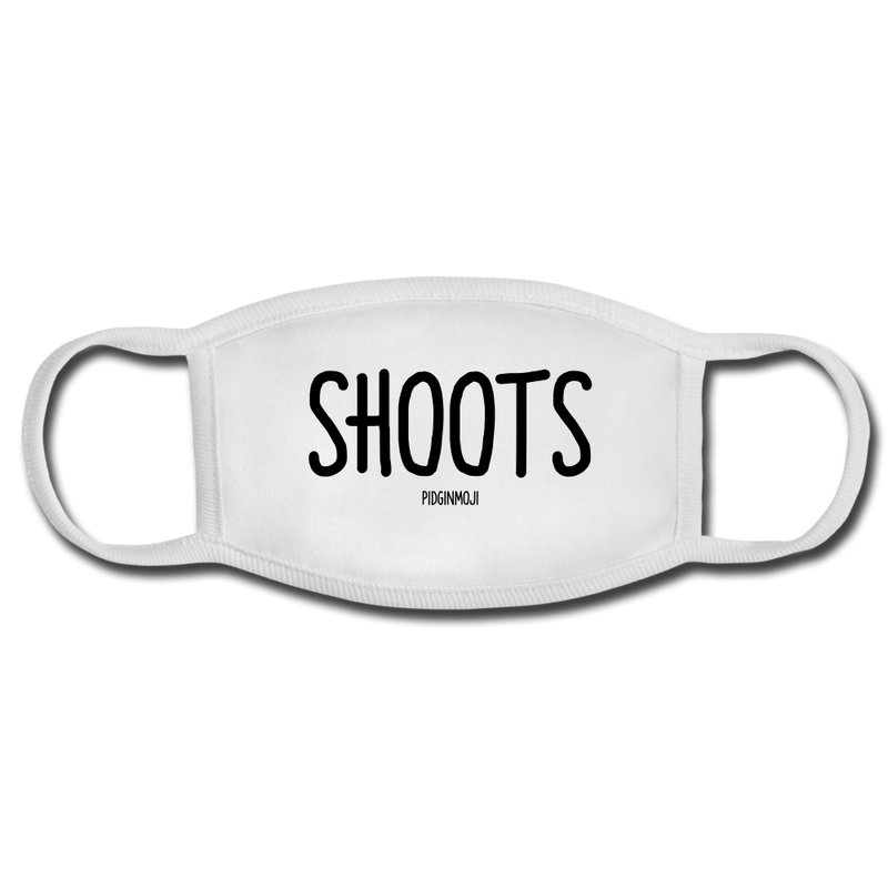 "SHOOTS" PIDGINMOJI FACE MASK FOR ADULTS (WHITE) - white/white