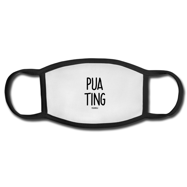 "PUA TING" PIDGINMOJI FACE MASK FOR ADULTS (WHITE) - white/black
