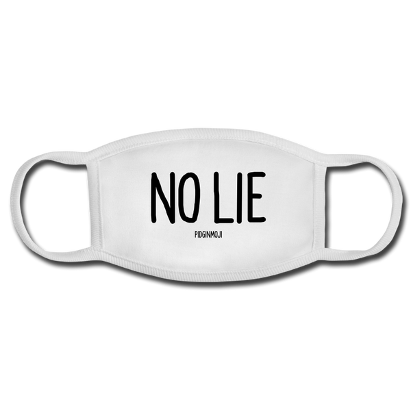 "NO LIE" PIDGINMOJI FACE MASK FOR ADULTS (WHITE) - white/white