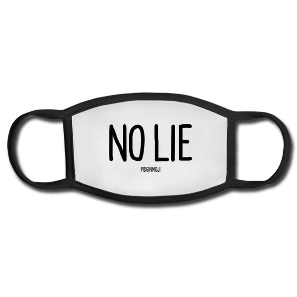 "NO LIE" PIDGINMOJI FACE MASK FOR ADULTS (WHITE) - white/black