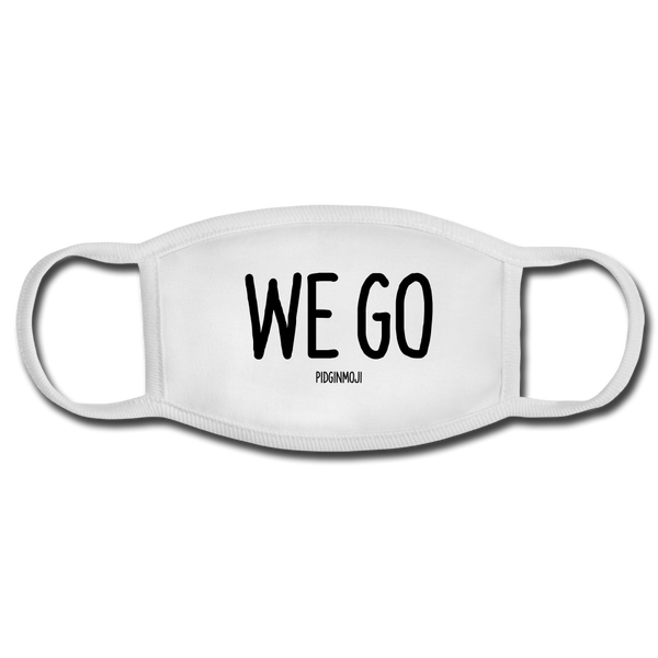 "WE GO" PIDGINMOJI FACE MASK FOR ADULTS (WHITE) - white/white