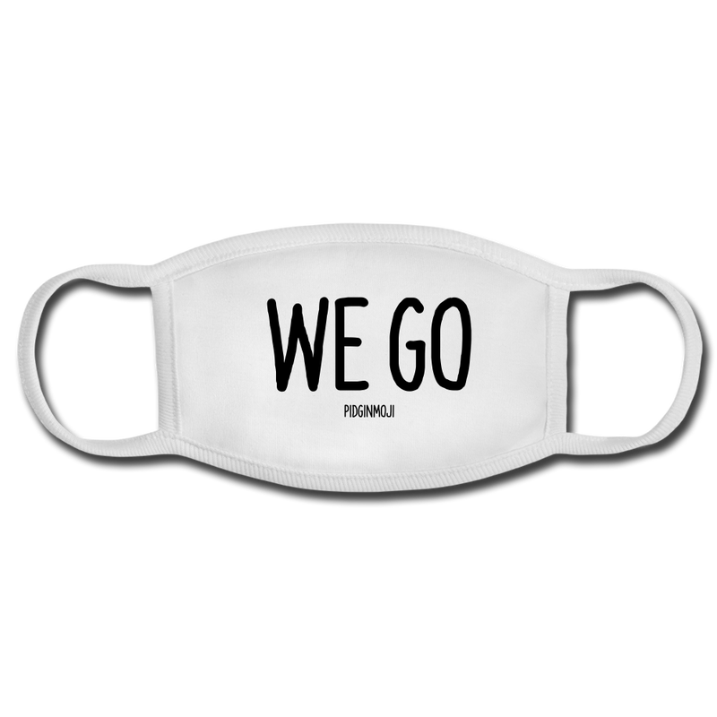 "WE GO" PIDGINMOJI FACE MASK FOR ADULTS (WHITE) - white/white