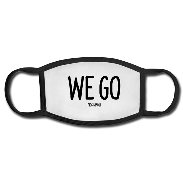 "WE GO" PIDGINMOJI FACE MASK FOR ADULTS (WHITE) - white/black