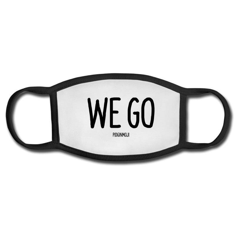 "WE GO" PIDGINMOJI FACE MASK FOR ADULTS (WHITE) - white/black
