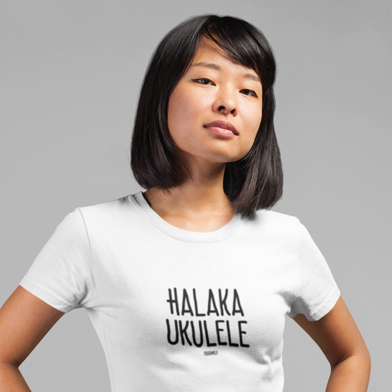 "HALAKAUKULELE" Women’s Pidginmoji Light Short Sleeve T-shirt