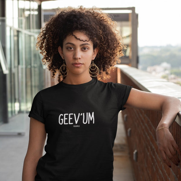 "GEEV'UM" Women Pidginmoji Dark Short Sleeve T-shirt