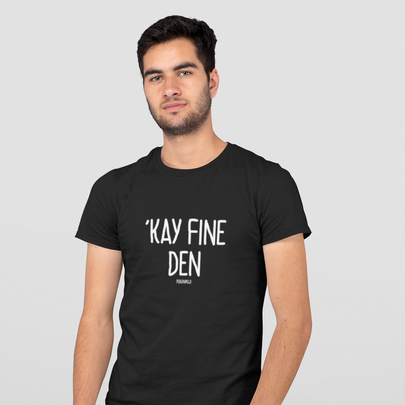 "'KAY FINE DEN" Men’s Pidginmoji Dark Short Sleeve T-shirt