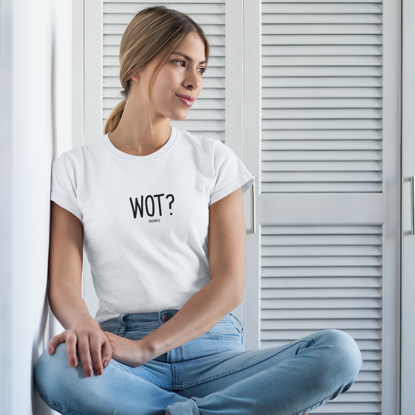 "WOT?" Women’s Pidginmoji Light Short Sleeve T-shirt