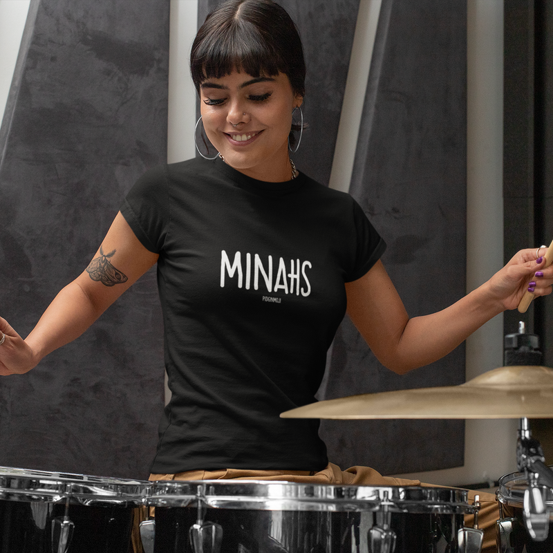 "MINAHS" Women’s Pidginmoji Dark Short Sleeve T-shirt