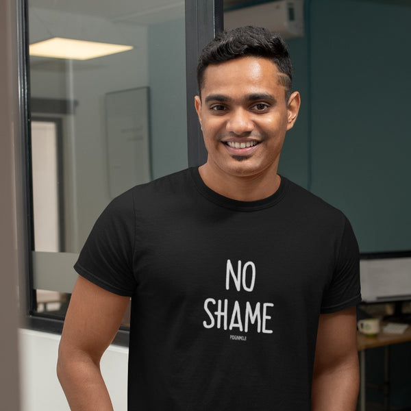"NO SHAME" Men’s Pidginmoji Dark Short Sleeve T-shirt