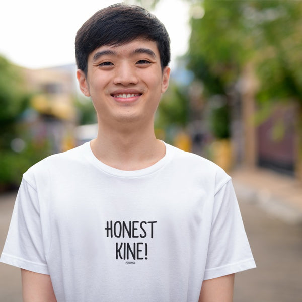 "HONEST KINE!" Men’s Pidginmoji Light Short Sleeve T-shirt