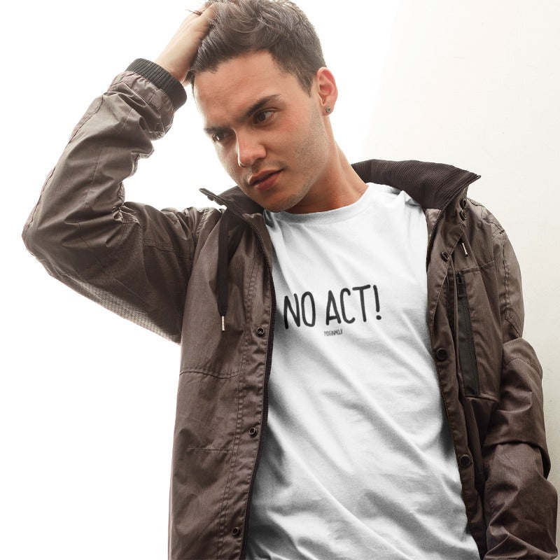 "NO ACT!" Men’s Pidginmoji Light Short Sleeve T-shirt