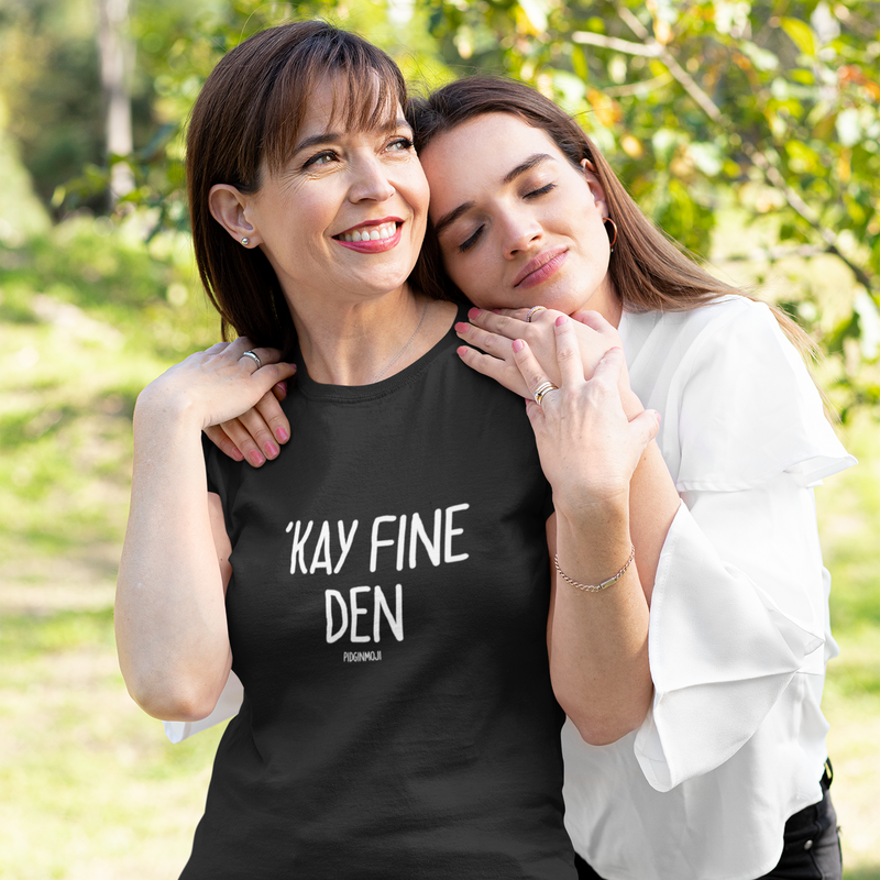 "'KAY FINE DEN" Women’s Pidginmoji Dark Short Sleeve T-shirt