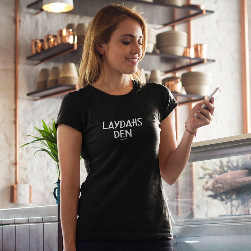 "LAYDAHS DEN" Women’s Pidginmoji Dark Short Sleeve T-shirt