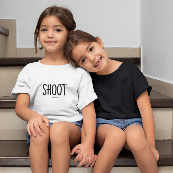 "SHOOT" Youth Pidginmoji Light Short Sleeve T-shirt