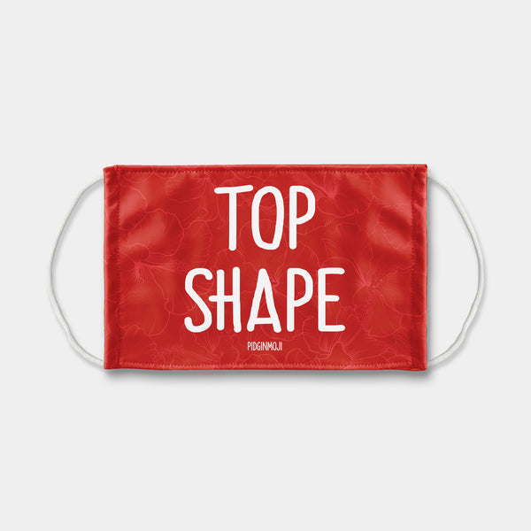 "TOP SHAPE" PIDGINMOJI Face Mask (Red)