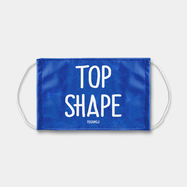 "TOP SHAPE" PIDGINMOJI Face Mask (Blue)