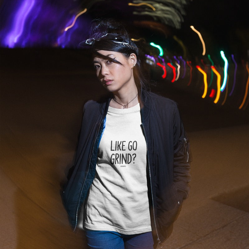 "LIKE GO GRIND?" Women’s Pidginmoji Light Short Sleeve T-shirt