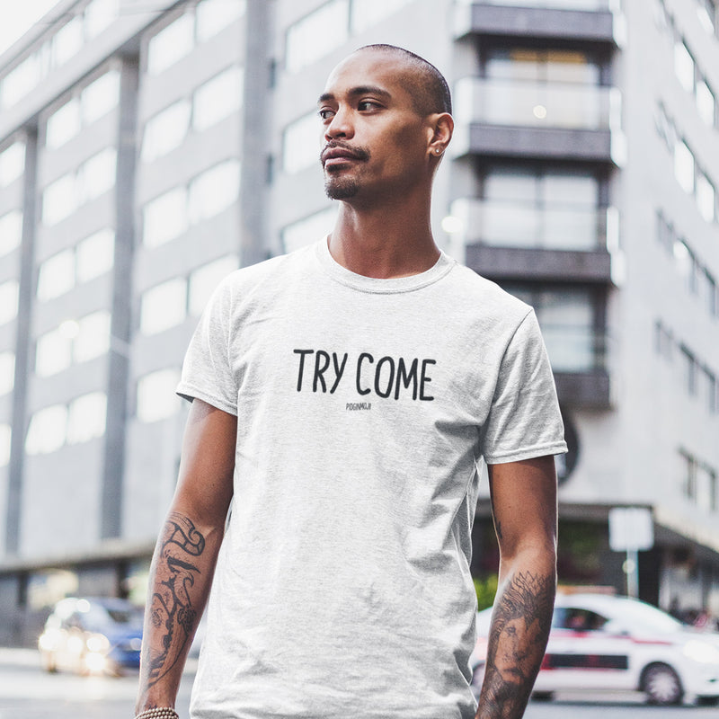 "TRY COME" Men’s Pidginmoji Light Short Sleeve T-shirt