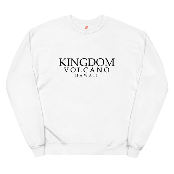 KINGDOM Volcano X PIDGINMOJI Collab - White Unisex LOGO Sweatshirt