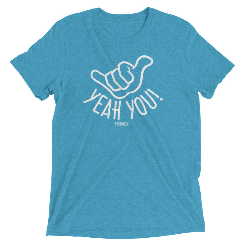 PIDGINMOJI Shaka Logo "YEAH YOU!" Dark Unisex Short Sleeve T-Shirt