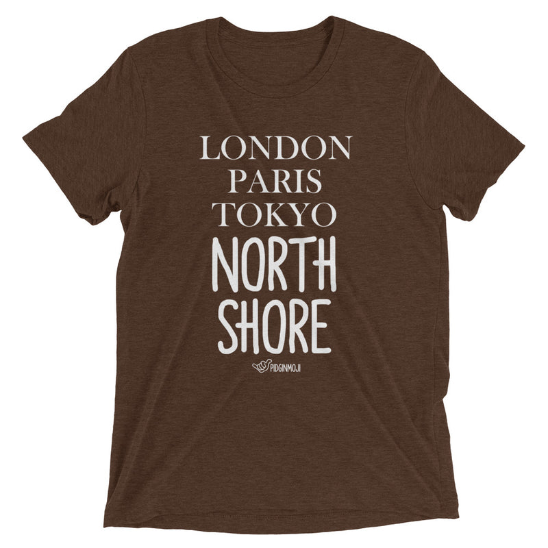 "LONDON PARIS TOKYO NORTH SHORE" Short Sleeve Unisex T-Shirt