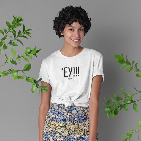 "'EY!!!" Women’s Pidginmoji Light Short Sleeve T-shirt