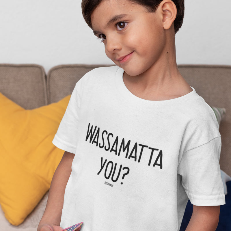 "WASSAMATTAYOU?" Youth Pidginmoji Light Short Sleeve T-shirt