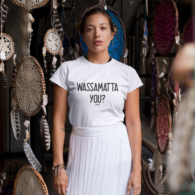 "WASSAMATTAYOU?" Women’s Pidginmoji Light Short Sleeve T-shirt